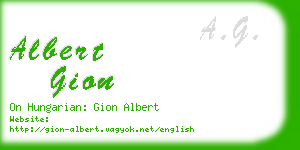 albert gion business card